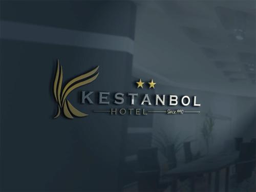 a logo for a hotel with a gold star on it at Kestanbol Hotel in Çanakkale