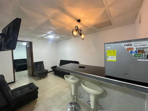 Ruang duduk di Apartamentos FM 212