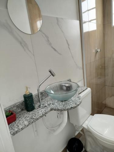 Koupelna v ubytování Pousada minha casa ouro verde