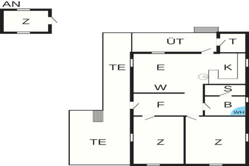 a floor plan of a house with at 6 person holiday home in Kolind-By Traum in Kolind