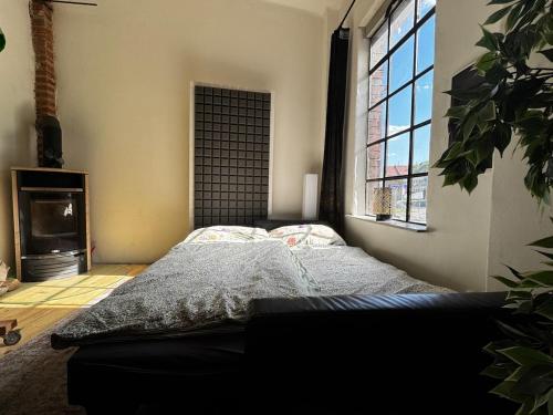 Ένα ή περισσότερα κρεβάτια σε δωμάτιο στο Exclusive studio in Ostrava