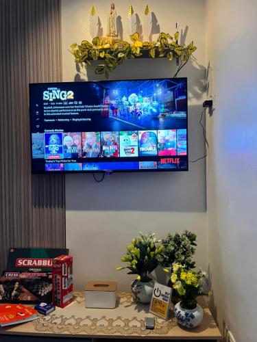 The Havénhouseにあるテレビまたはエンターテインメントセンター