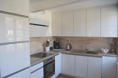 Η κουζίνα ή μικρή κουζίνα στο Reflets Sur La Lauch appartements
