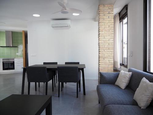 Dapur atau dapur kecil di Apartamentos SAN JOSÉ