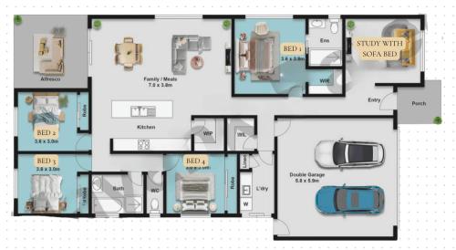 a floor plan of a house at Canopy House Greenbank - Brand New Home in Natures Arms in Greenbank