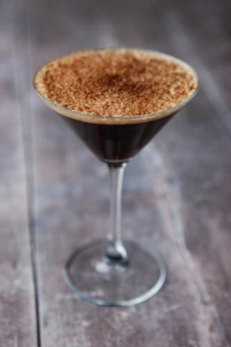 a martini glass filled with a brown drink at Morley Hayes Hotel in Derby