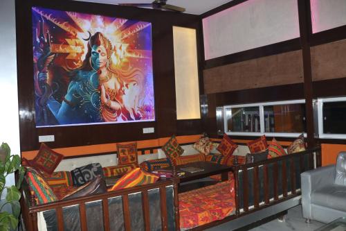 Zona de estar de Hotel Nirmal Mahal - Paharganj - New Delhi