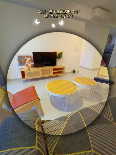 Ruang duduk di Golden New Nest INN 金巢新旅居!!near THE Exchange TRX & Bukit Bintang & Pavilion & Suria KLCC!!Agile luxury suites