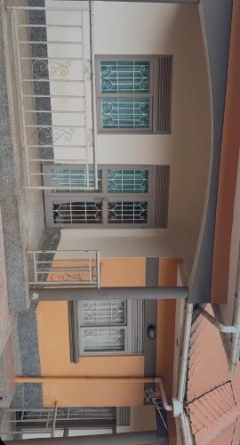 an overhead view of a spiral staircase withwindows at Moods Holiday homes in Kampala