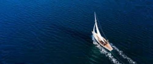 a boat in the middle of the water at The Quartz in Durban
