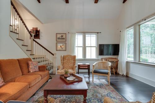 a living room with a couch and a table at Higbee House Too, AKA The Jolly Roger in Memphis