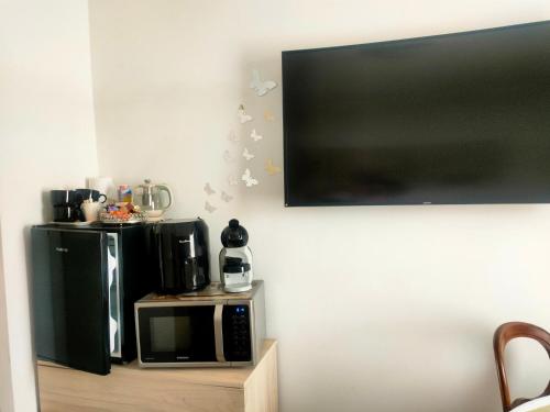 Kuchyň nebo kuchyňský kout v ubytování Alloggio con idromassaggio e super vista