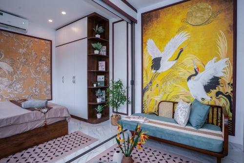 Voodi või voodid majutusasutuse The Little Hanoi - Indochine home - Super central toas