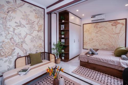 Voodi või voodid majutusasutuse The Little Hanoi - Indochine home - Super central toas
