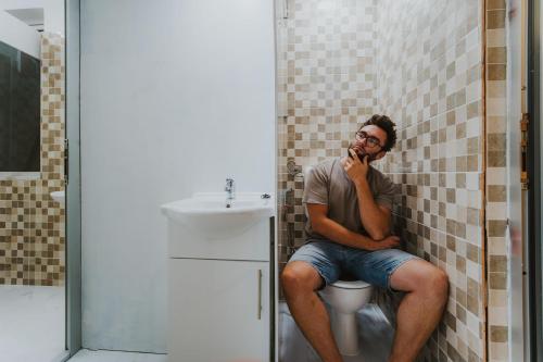 Ein Badezimmer in der Unterkunft Hostel Rio