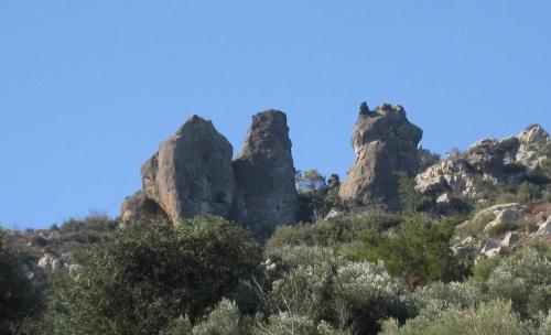 a group of rocks on top of a hill at Villa Marika in Ierápetra