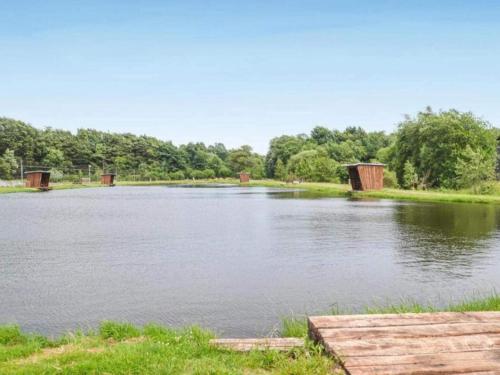 a large body of water with trees in the background at 6 person holiday home in Hovborg-By Traum in Hovborg