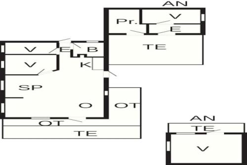 two diagrams of aominium floor plan at 8 person holiday home in Haderslev in Haderslev