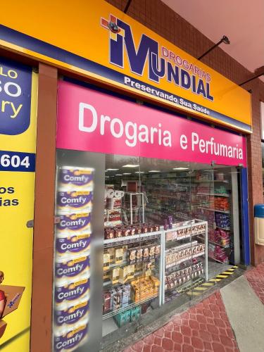 a store front of a supermarket at Flat na Barra da Tijuca-G 1408-4 in Rio de Janeiro