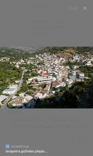 an aerial view of a city with houses at Villa Marika in Ierápetra