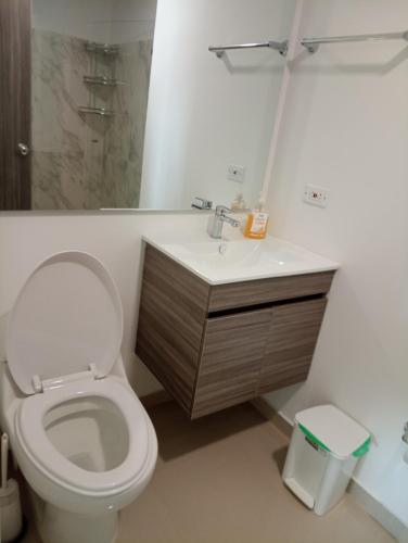 Koupelna v ubytování apartamento vista al lago