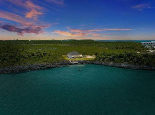 an aerial view of a body of water at Bella Mer home in Savannah Sound