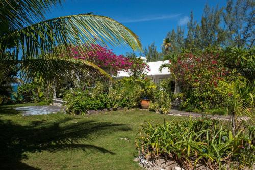 a house with flowers and plants in a yard at Poponi House home in North Palmetto Point