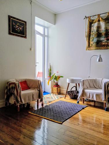 Ruang duduk di Arruda´s House
