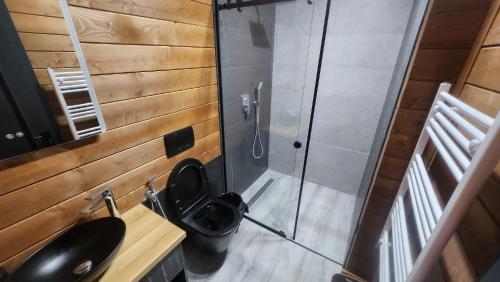 Koupelna v ubytování Casa cu brazi