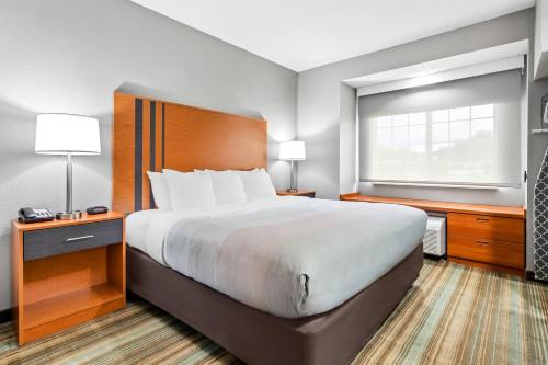 a hotel room with a large bed and a window at Quality Inn & Suites I-81 Exit 7 in Bristol