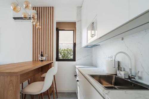 Dapur atau dapur kecil di Adriatica Bella Vista apartment