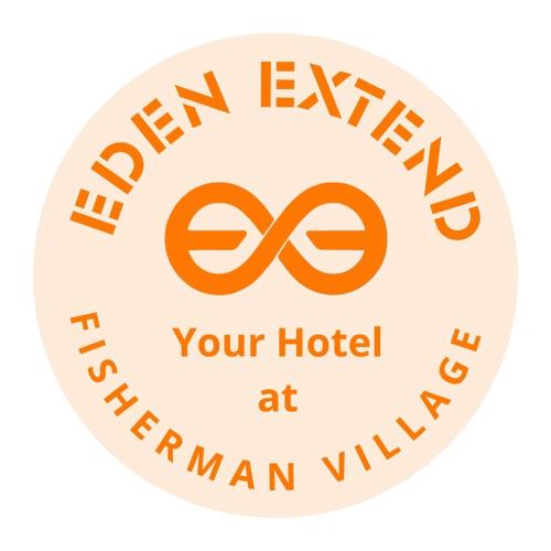 a logo for a hotel at therian hotel at Eden Extend Fisherman's village in Koh Samui 