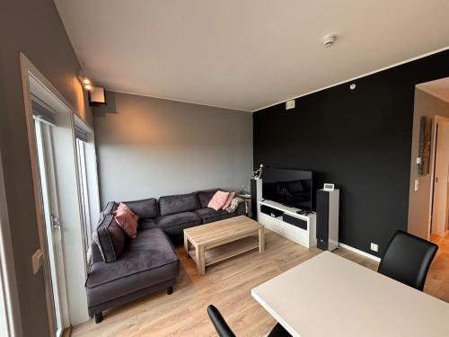 Χώρος καθιστικού στο Nice apartment in Osundet