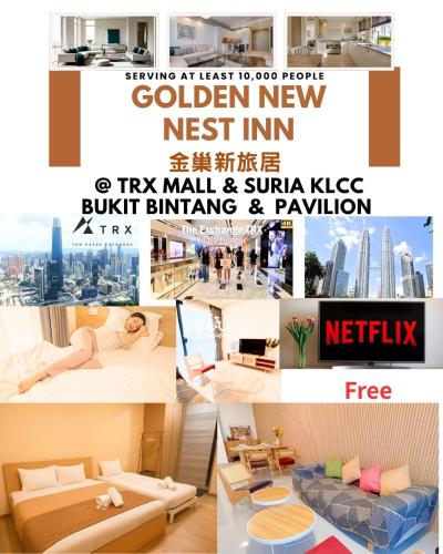 Ruang duduk di Golden New Nest INN 金巢新旅居!!near THE Exchange TRX & Bukit Bintang & Pavilion & Suria KLCC!!Agile luxury suites