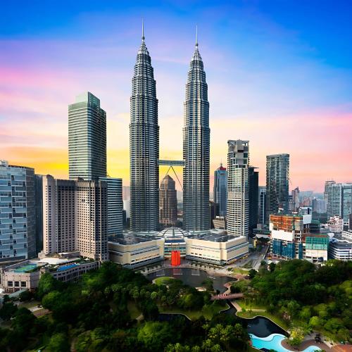 Pemandangan umum bagi Kuala Lumpur atau pemandangan bandar yang diambil dari apartmen