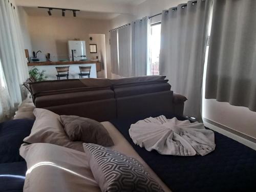 Posezení v ubytování Charmosa acomodação com vista para o mar