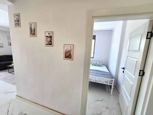 a room with a door leading to a bedroom at odak turizm konutları 2 in Manavgat