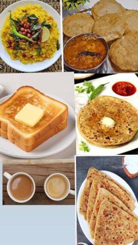 a collage of pictures of different types of food at Inn imperial in Ajmer