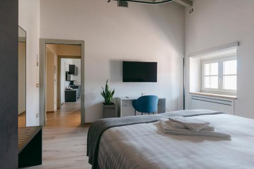 Postel nebo postele na pokoji v ubytování Villa Turco Berti luxury apartments & SPA