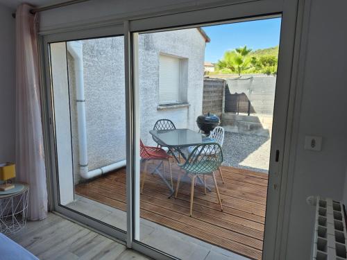 En balkon eller terrasse på Appartement cozy