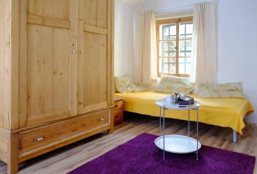 Ένα ή περισσότερα κρεβάτια σε δωμάτιο στο Rhein River Guesthouse - direkt am Rhein