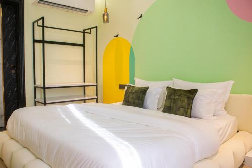 Cama ou camas em um quarto em Villasiita, Jaipur