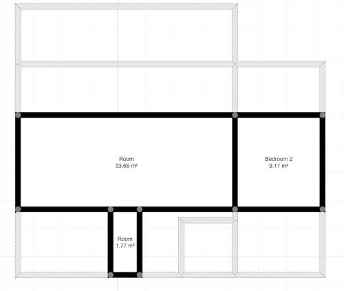 a black and white floor plan of a building at Renovated Lake view Retreat with Kayaks & Big Garden in Klavreström