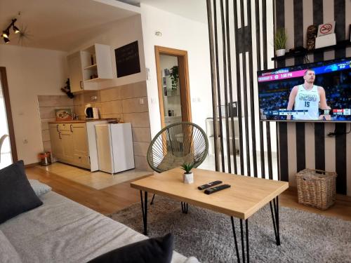 Kuchyň nebo kuchyňský kout v ubytování Apartment 12-09