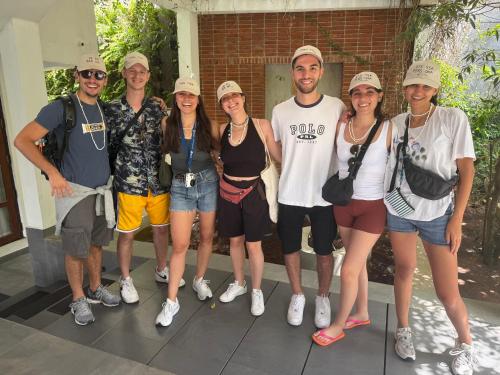 a group of people posing for a picture at Livin Lush Luxury Retreat in Anuradhapura