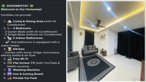 a flyer for a meeting in a room with a podium at SSHomestay in Skudai