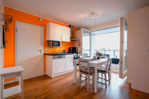 Dapur atau dapur kecil di "Ferienhaus Viereck" - inkl. Bettwäsche, Handtücher und Strandnähe - idealer Wohlfühlort für Familien und Wassersportler