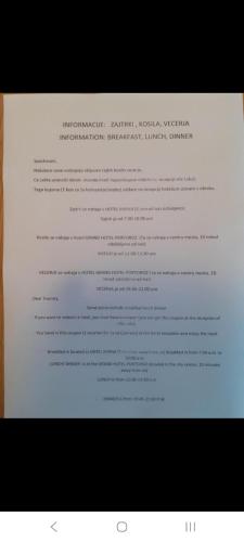 a page of a document on a computer screen at Guest house Vila Luka 2 in Portorož
