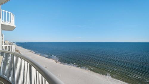 a view of the beach from the balcony of a condo at Island Royale P202 in Gulf Shores