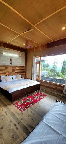 Postel nebo postele na pokoji v ubytování Fagu Farmstay Shimla